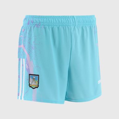 Sky Limerick GAA Goalkeeper Shorts with stripe detail on leg by O’Neills.
