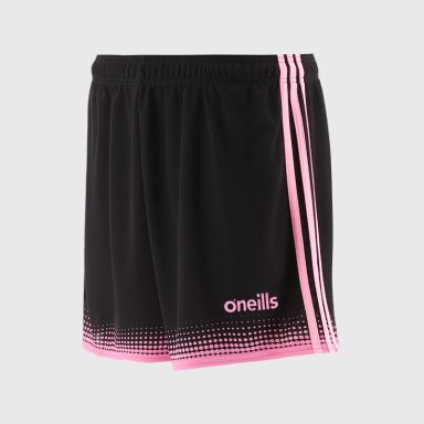 Black / Pink Nelson GAA shorts from O'Neills.