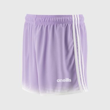 Purple and White Nelson GAA shorts from O'Neills.