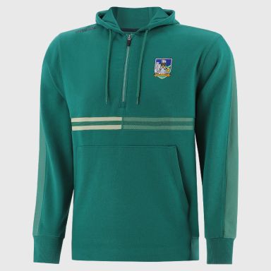 Green Limerick GAA Men's' Nepal Fleece Half Zip Hoodie from O’Neills. 