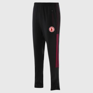 Tyrone GAA Men's Nepal Brushed Skinny Tracksuit Bottoms from O’Neills with elasticated waistband, 2 zipped pockets and outer leg zips.