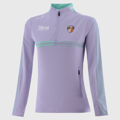 Purple Antrim GAA Women's Nepal Brushed Half Zip Top from O'Neills
