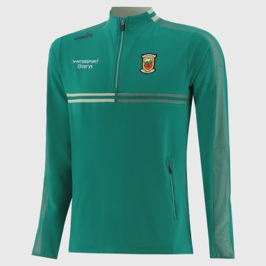 O’Neills Mayo GAA Kids' Nepal Brushed Half Zip Green.