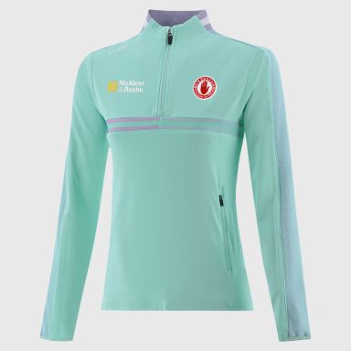 Green Tyrone GAA Women's Nepal Brushed Half Zip Top from O'Neills