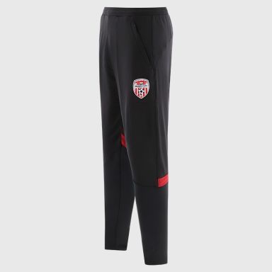 O'Neills Derry City FC Kids' Nico Brushed Skinny Bottoms Black / Red