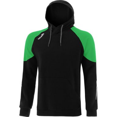 Black women's pullover fleece hoodie with front kangaroo pocket by O’Neills.