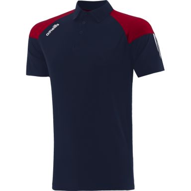 Marine men's polo shirt with stripes on sleeves by O’Neills.
