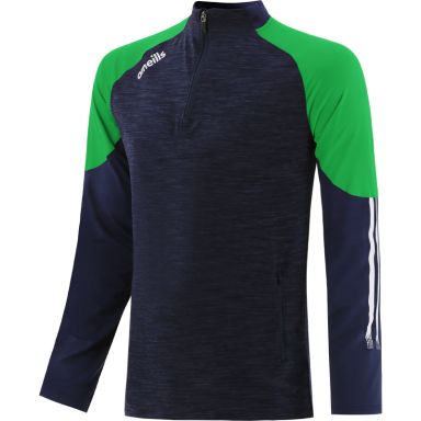 Marine Men's brushed half zip top with zip pockets and stripes on sleeves by O’Neills.