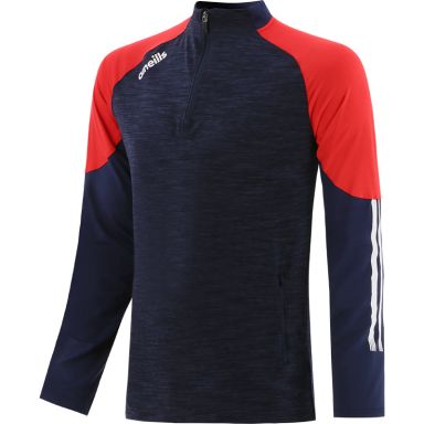 Marine Men's brushed half zip top with zip pockets and stripes on sleeves by O’Neills.