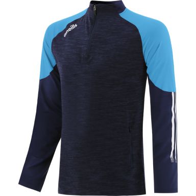 Marine Women's brushed half zip top with zip pockets and stripes on sleeves by O’Neills.