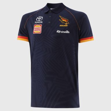 O'Neills Adelaide Crows Oval Media Polo Shirt Marine / Red / Amber
