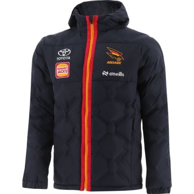 O'Neills Adelaide Crows Kids' Oval Hooded Padded Jacket Marine / Red / Amber