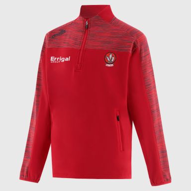 Derry GAA Kids' Paxton Brushed Half Zip Top Red from O’Neills 