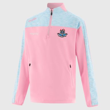 Dublin GAA Kids' Paxton Brushed Half Zip Top Pink from O’Neills