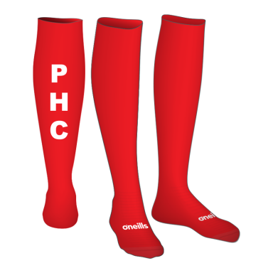 Poole Hockey Club Kids' Koolite Max CF Turnover Top Football Sock Red / White