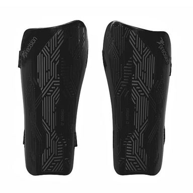 Black Precision Origin.0 Strap Shin Guards with lightweight high impact PP outer shell from O'Neills.