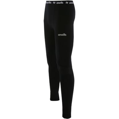 Black O'Neills Men's Pro Body III Fleece Lined Poly Elastane Legging Pants from O'Neills.