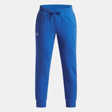 Blue and white Under Armour Kids' UA Rival Fleece Joggers from O'Neills