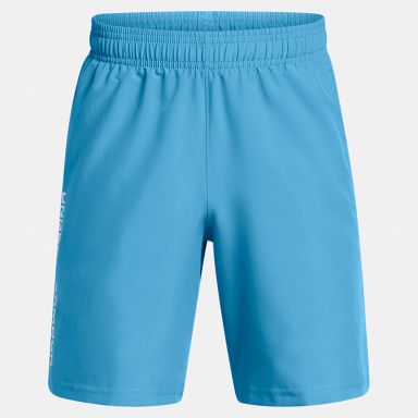 Blue Under Armour Kids' UA Tech™ Woven Wordmark Shorts from O'Neills.