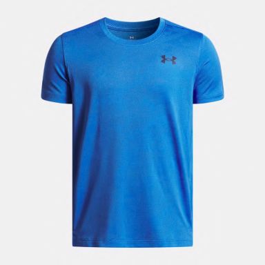 Blue and Navy Under Armour Kids' UA Tech™ Vent Jacquard T-Shirt from O'Neills