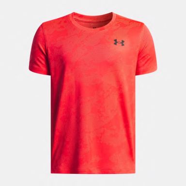 Red and Navy Under Armour Kids' UA Tech™ Vent Jacquard T-Shirt from O'Neills