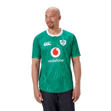 Green Canterbury Men's Ireland Rugby IRFU 2024/25 Home Pro Jersey from O'Neills.