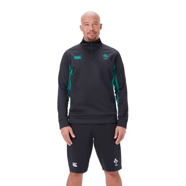 Black Canterbury Men's Ireland Rugby IRFU 2025/26 Quarter Zip Training Top from O'Neills