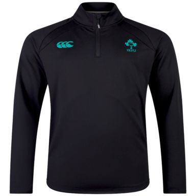 Black kids' Canterbury Ireland Rugby IRFU 2024/25 Elite First Layer Half Zip Top from O'Neills