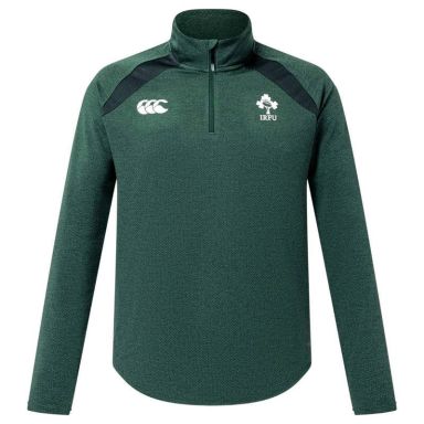 Kids' Green Canterbury Ireland Rugby IRFU 2025/26 1/4 Zip Elite First Layer from O'Neills.