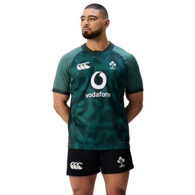 Men's Green Canterbury Ireland Rugby IRFU 2025/26 Training Pro Jersey from O'Neills.