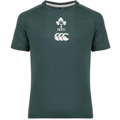 Kids' Green Canterbury Ireland Rugby IRFU 2025/26 Elite Training T-Shirt from O'Neills.