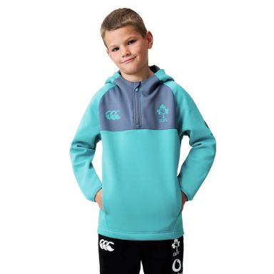 Kids' Blue Canterbury Ireland Rugby IRFU 2026/27 Training Hoodie from O'Neills.