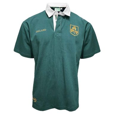 Men's Green Lansdowne Ireland Rugby Shamrock Performance Jersey from O'Neills.