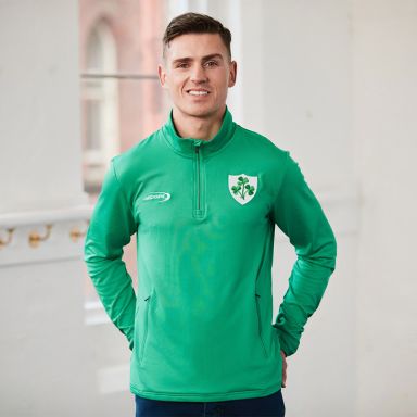 Green Lansdowne Ireland Men's Shamrock Crest Half Zip from O'Neills