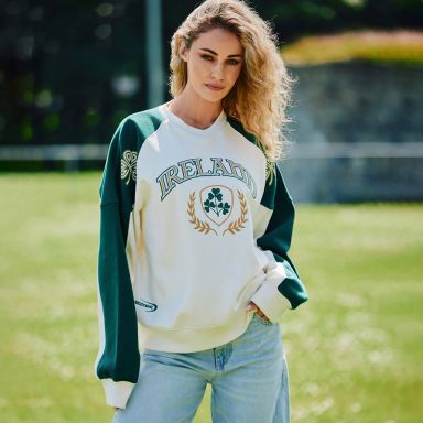 Lansdowne Ireland V-Neck Sweatshirt Cream / Green