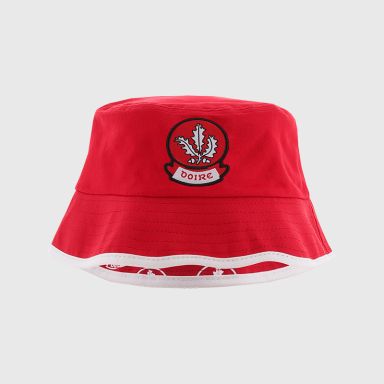 Red / White Derry GAA Kids' Reagan Reversible Bucket Hat from O’Neills Sportswear