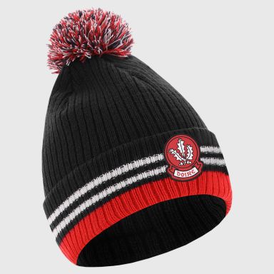Black Derry GAA Renew Bobble Hat with county crest by O’Neills..