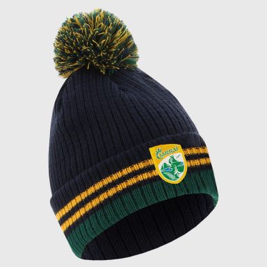 Navy Kerry GAA Renew Bobble Hat with county crest by O’Neills.