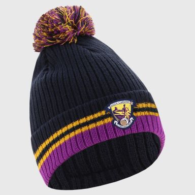 Navy Wexford GAA Renew Bobble Hat with county crest by O’Neills..