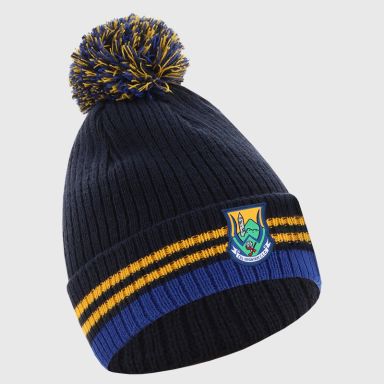 Navy Wicklow GAA Renew Bobble Hat with county crest by O’Neills.