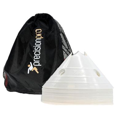 White 20 pack of Precision Giant Saucer Cones from O'Neills.