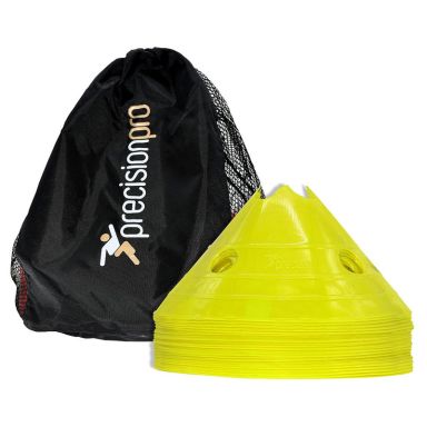 Yellow 20 pack of Precision Giant Saucer cones from O'Neills.