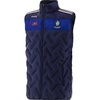Marine Kids' Monaghan GAA Dolmen Padded Gilet with Hood and Zip Pockets by O’Neills.