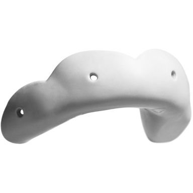 snow white SISU adults mouthguard with an outlined bite pad from O'Neills