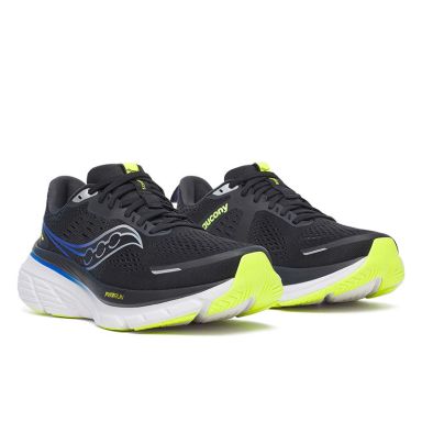 Black yellow blue and white Saucony Men's Guide 18 Running Shoes from O'Neills