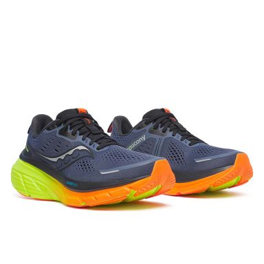 Navy yellow and orange Saucony Men's Guide 18 Running Shoes Shadow from O'Neills