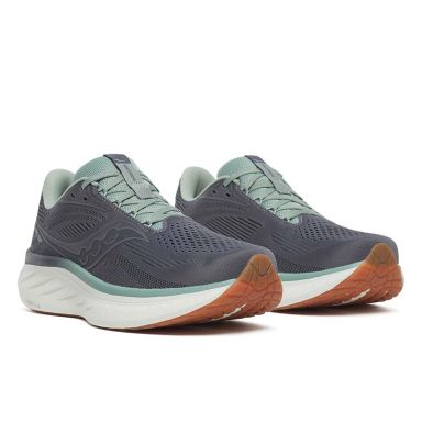 Grey blue and white Saucony Men's Ride 18 Running Shoes from O'Neills