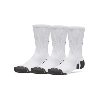 Under Armour UA Performance Tech 3 Pack Crew Socks White / Jet Grey