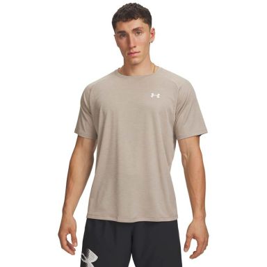 Men's Beige Under Armour UA Tech™ Textured T-Shirt from O'Neills.
