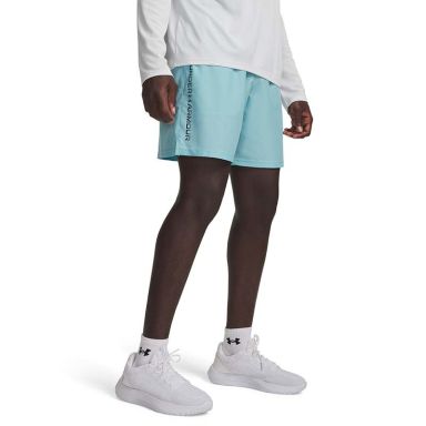 Men's Blue Under Armour UA Woven Wordmark Shorts from O'Neills.